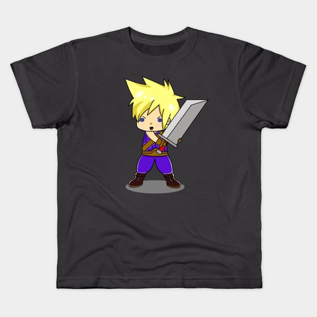 Chibi Cloud Kids T-Shirt by garciajey